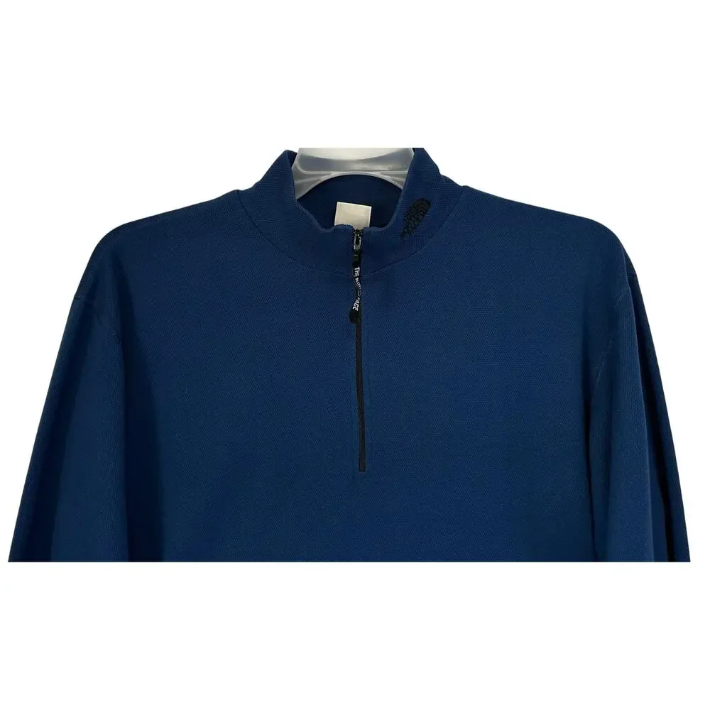 The North Face Textured 1/2 Zip Pullover Blue Size M
